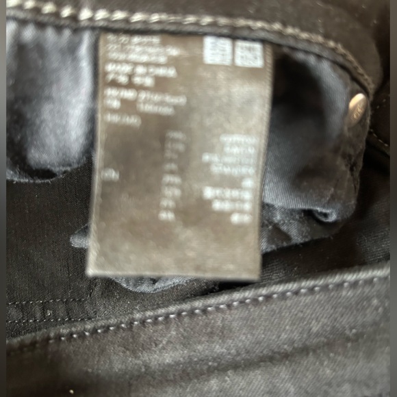 UNIQLO WOMEN SKINNY JEANS BLACK MID RISE STRETCHY IN SIZE 4 - Picture 5 of 9